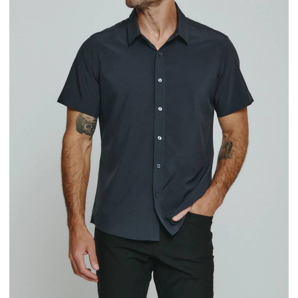 NEW 7DIAMONDS sienna button down shirt in charcoal